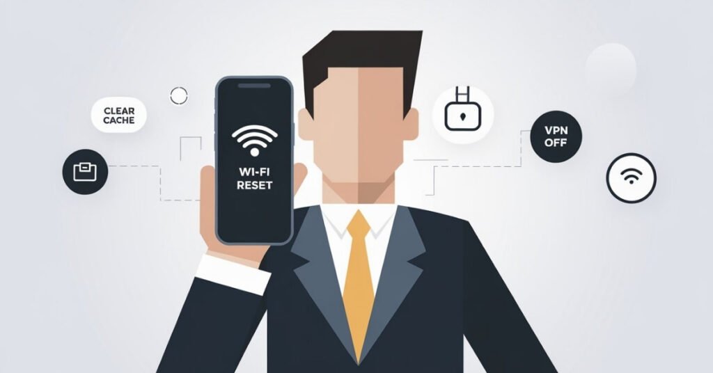 Infographic showing how to clear cache for ChatGPT mobile fix.