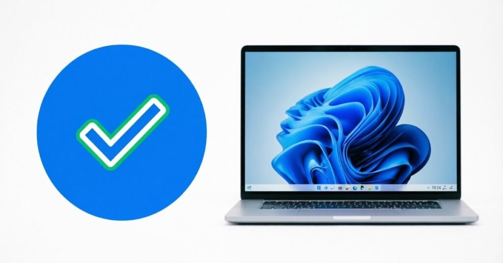 Quick fix summary infographic for Windows 11 Blue Screen of Death (BSOD) showing a fixed PC screen and success icon.