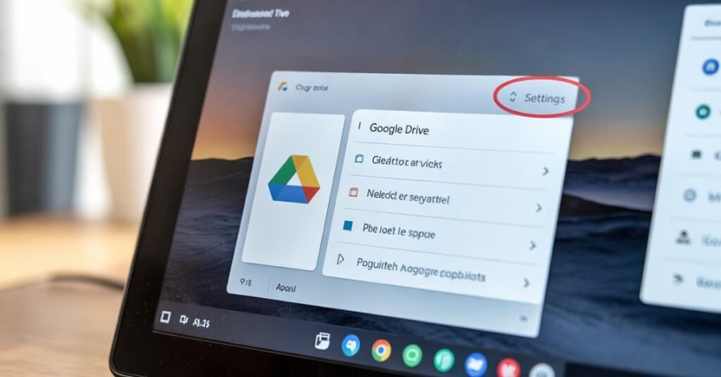 Closing Google Drive for Desktop from the system tray settings menu to resolve authentication token mismatch.