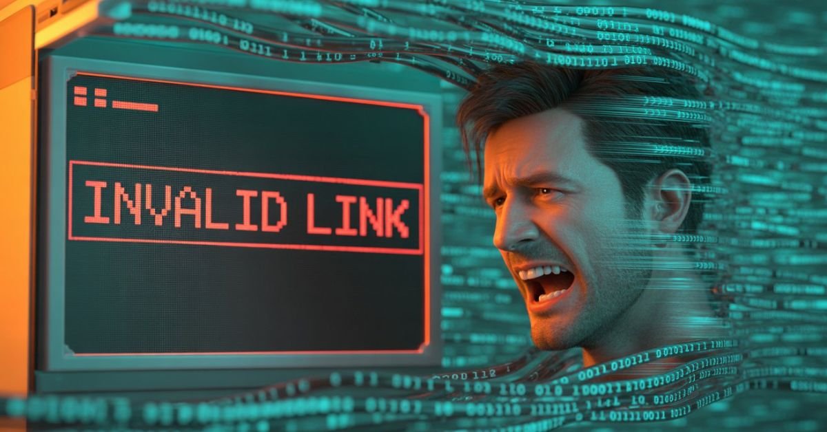 An infographic comparing a red "Invalid Link" error message on a dark Midjourney UI (left) against a successful render of a golden knight generated from a code stream (right), illustrating the direct image link fix.