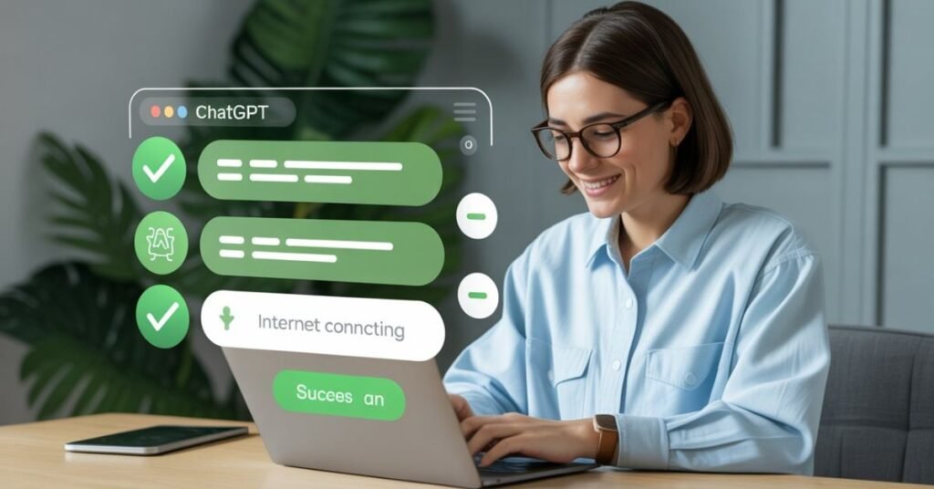 ChatGPT working normally after fixing the Error in Message Stream problem.