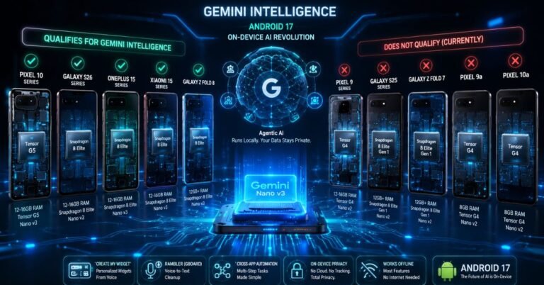 Gemini Intelligence hardware compatibility requirements for Android flagship phones in 2026