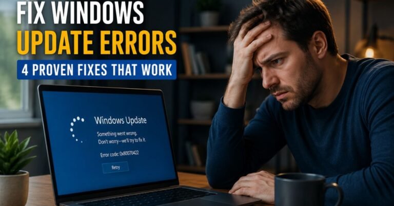 Windows Update Troubleshooter scanning for update issues in Windows 11
