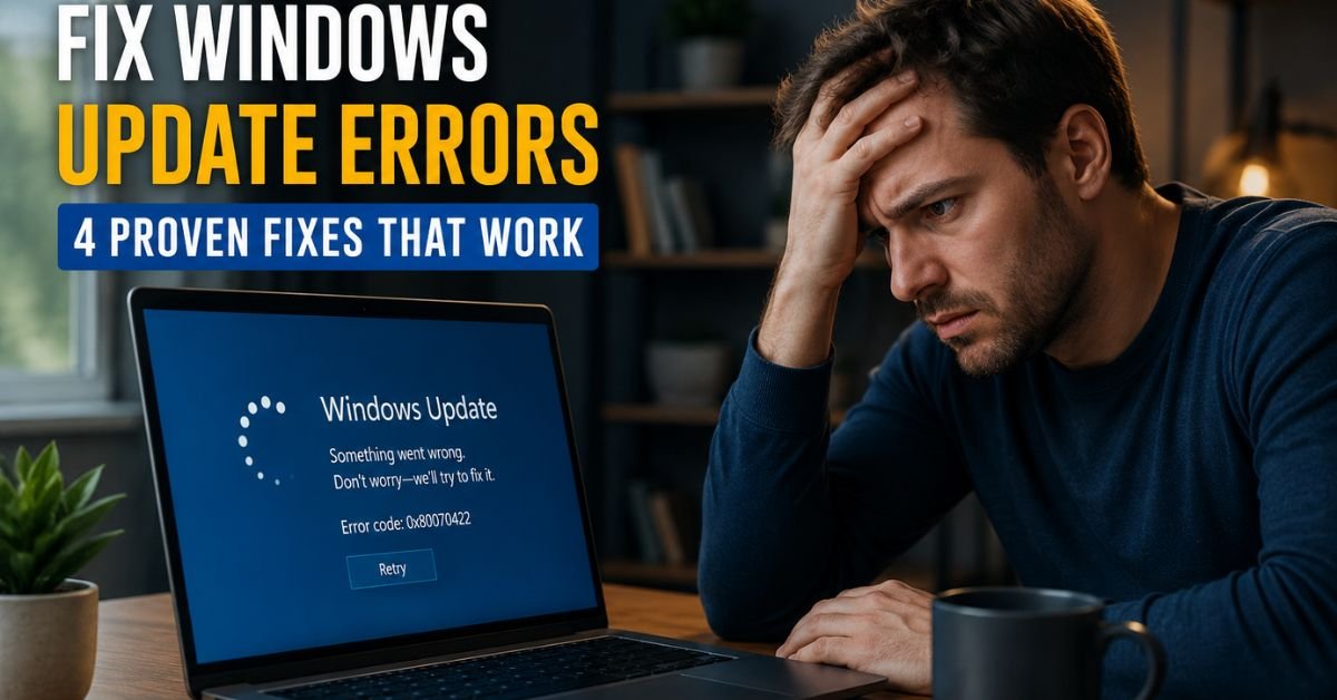Windows Update Troubleshooter scanning for update issues in Windows 11