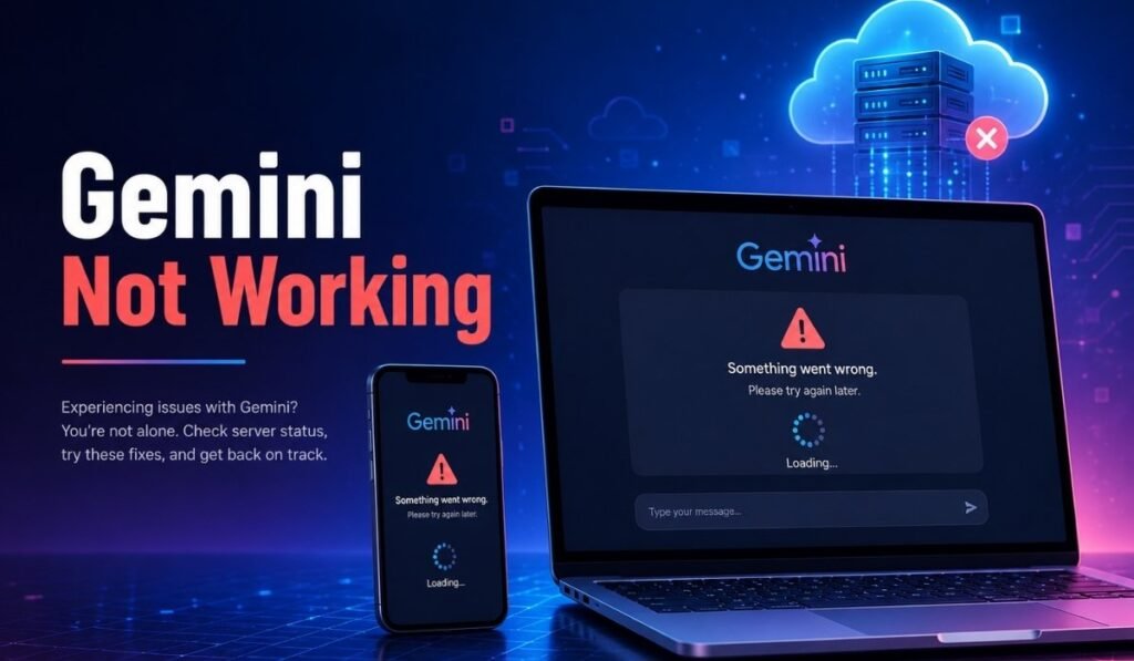 Gemini not working on laptop and phone with loading error