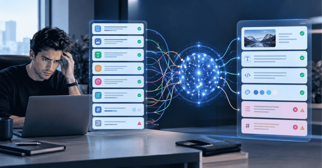 Overloaded AI prompt with conflicting instructions and multiple requirements causing errors in the AI response